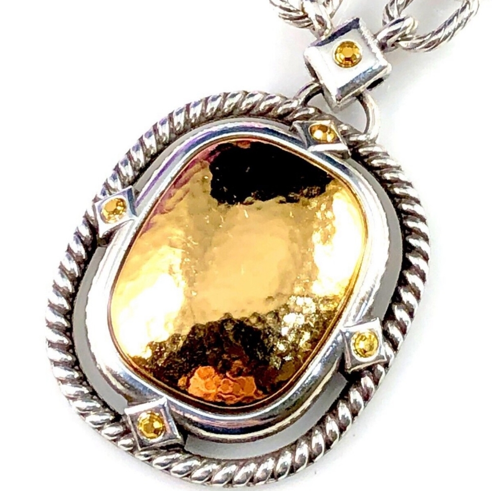 Brighton Silver-plated Rhinestone Gold Rush Choose Love Chain